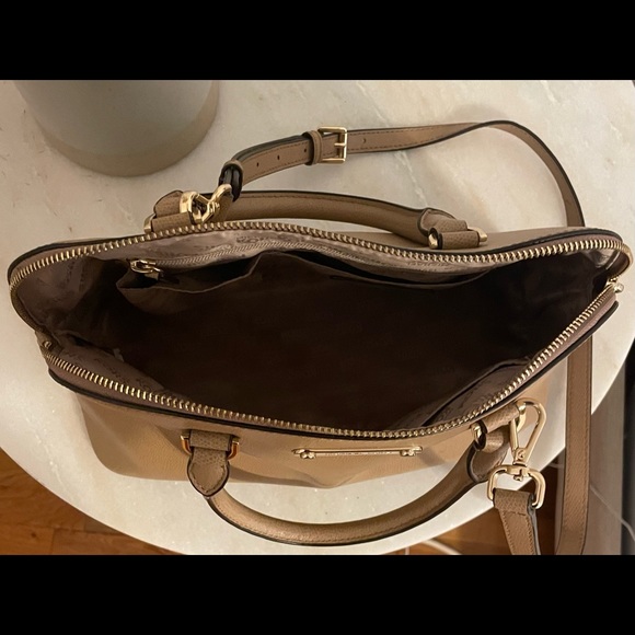 Michael Kors Cindy Dome Satchel - Medium (Tan) - Picture 2 of 4